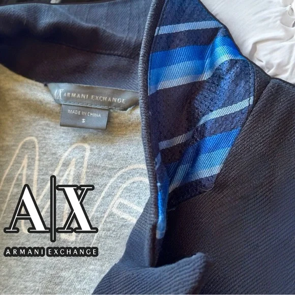 Gorgeous Armani Exchange Black Blazer, Tailored, One Button, Satin Back Collar - Picture 6 of 15